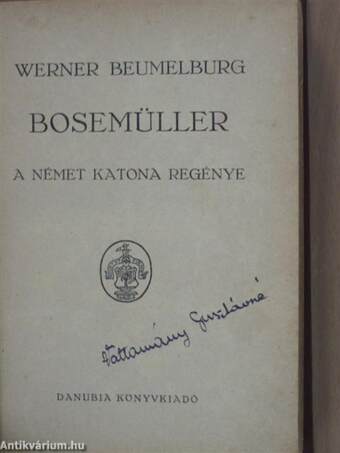 Bosemüller (Tiltólistás kötet)