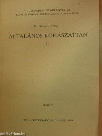 Általános kohászattan I.