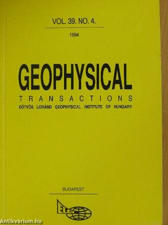 Geophysical Transactions Vol. 39. No. 4.