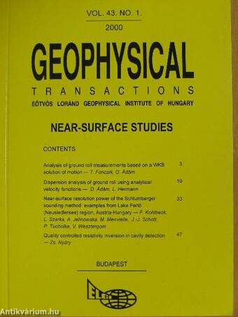 Geophysical Transactions Vol. 43. No. 1.