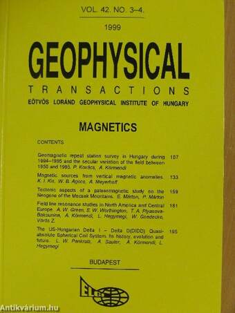 Geophysical Transactions Vol. 42. No. 3-4.