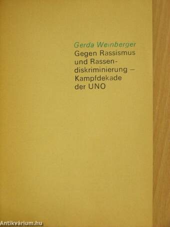 Gegen Rassismus und Rassendiskriminierung