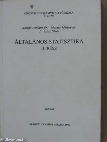 Általános statisztika II.