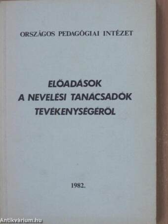 Előadások a nevelési tanácsadók tevékenységéről