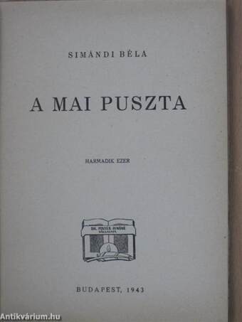 A mai puszta