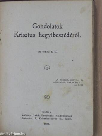 Gondolatok Krisztus hegyibeszédéről