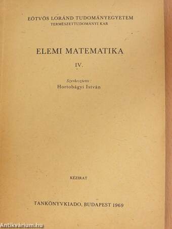 Elemi matematika IV.