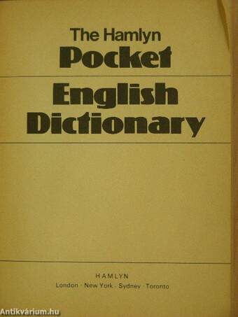 The Hamlyn Pocket English Dictionary