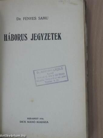 Háborus jegyzetek