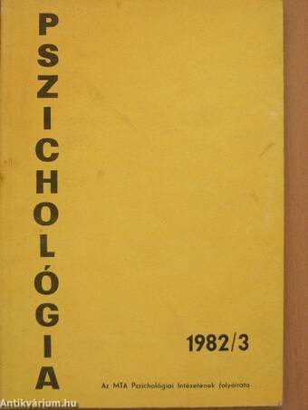 Pszichológia 1982/3.