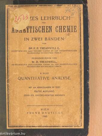 Kurzes Lehrbuch der Analytischen Chemie in zwei Bänden II.