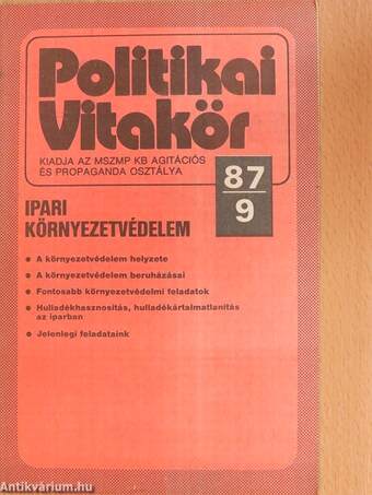 Politikai Vitakör 1987/9.