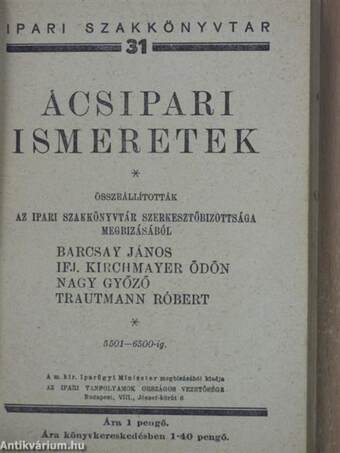 Ácsipari ismeretek