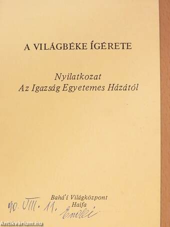 A világbéke ígérete