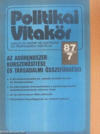 Politikai Vitakör 1987/7.