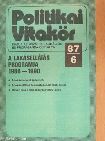 Politikai Vitakör 1987/6.