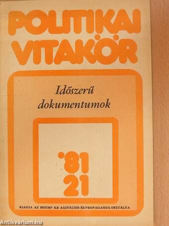 Politikai Vitakör 1981/21.