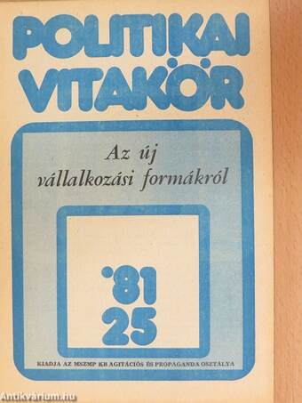 Politikai Vitakör 1981/25.