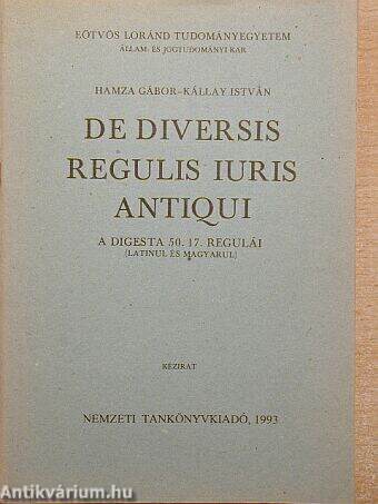 De diversis regulis iuris antiqui