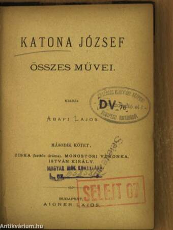 Katona József összes művei II.