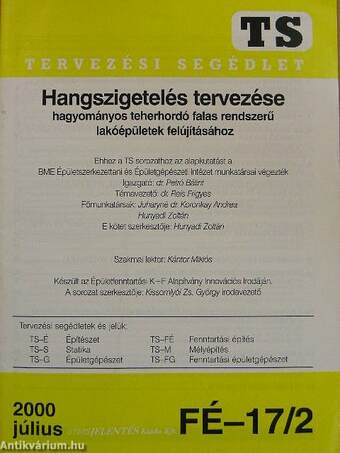 Hangszigetelés tervezése hagyományos teherhordó falas rendszerű lakóépületek felújításához