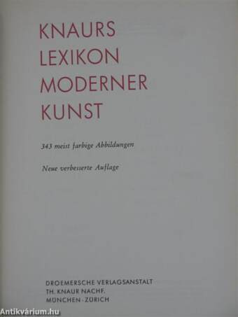 Knaurs Lexikon Moderner Kunst