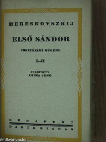 Első Sándor I-II.