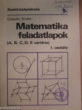 Matematika feladatlapok I.