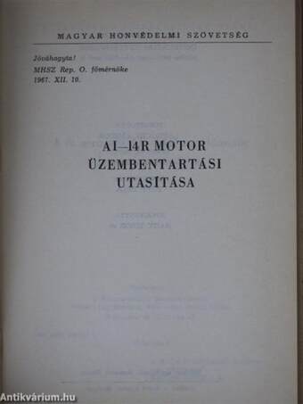 AI-14R motor üzembentartási utasítása