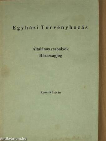 Egyházi Törvényhozás