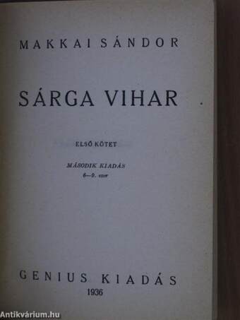 Sárga vihar I-II.