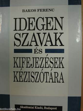 Idegen szavak és kifejezések kéziszótára