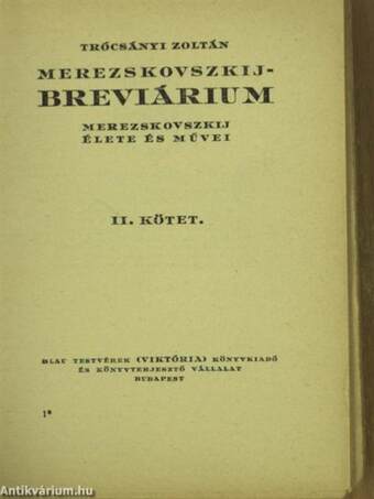 Merezskovszkij-breviárium I-II.