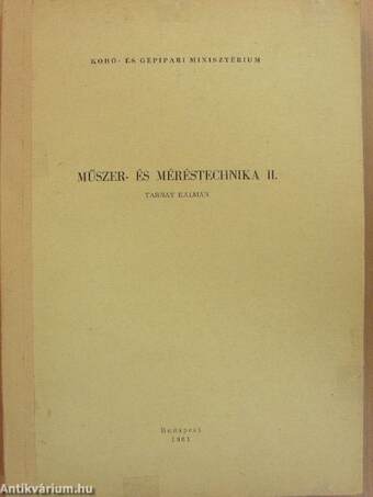 Műszer- és méréstechnika II.