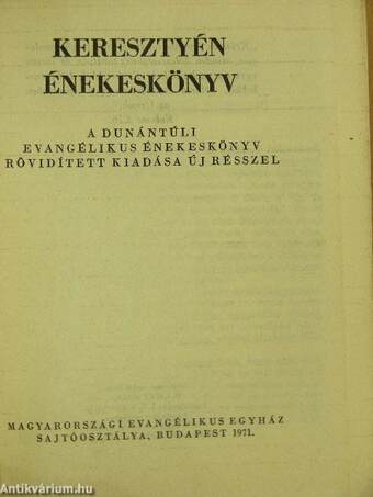 Keresztyén énekeskönyv