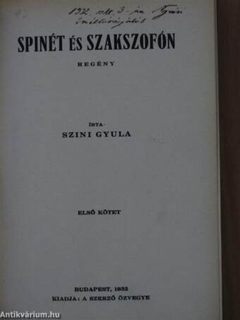 Spinét és szakszofón I-II.