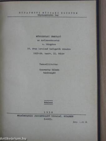 Acélszerkezetek szilárdsági számításai/Módszertani útmutató az Acélszerkezetek c. tárgyhoz