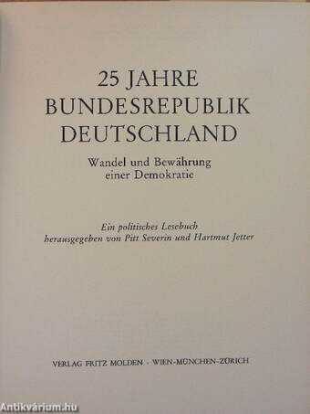 25 Jahre Bundesrepublik Deutschland