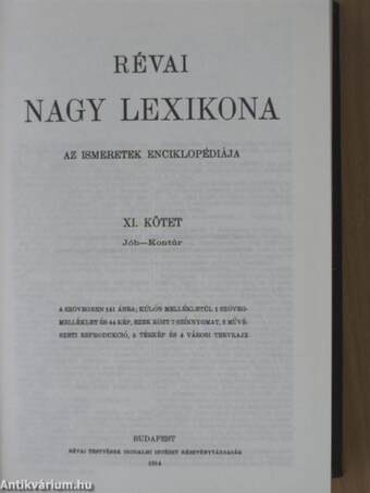 Révai nagy lexikona 11. (töredék)