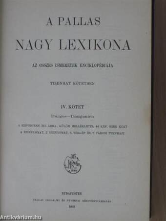 A Pallas Nagy Lexikona IV. (töredék)