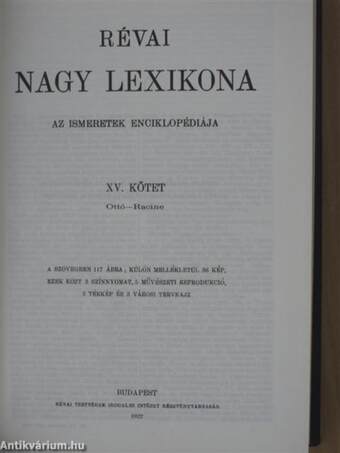 Révai nagy lexikona 15. (töredék)