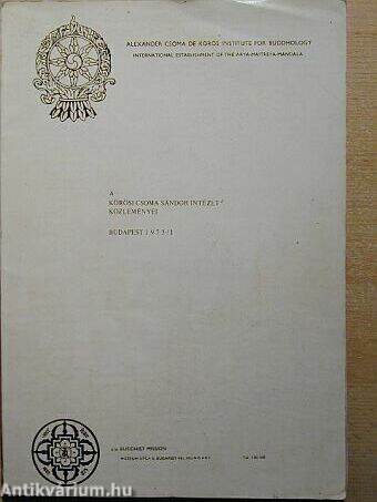 A Körösi Csoma Sándor Intézet közleményei 1973/1.