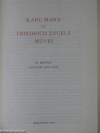 Karl Marx és Friedrich Engels művei 37.
