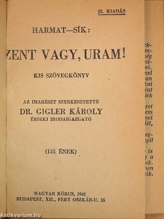 Szent vagy, Uram!