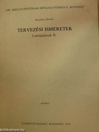 Tervezési ismeretek - Lakóépületek II.