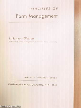 Principles of Farm Management