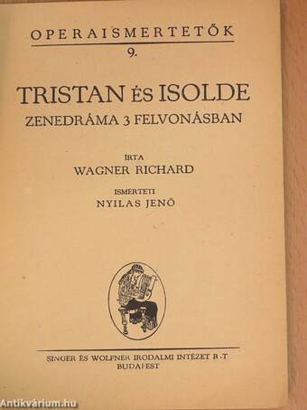 Wagner: Tristan és Isolda