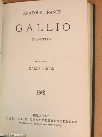 A kyméi énekes/Crainquebille, Putois/Gallio