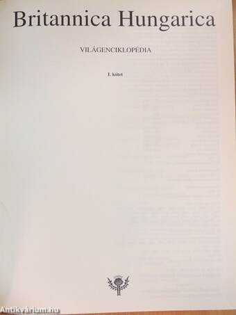 Britannica Hungarica Világenciklopédia 1. (töredék)