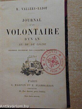 Journal d'un volontaire d'un an au 10 de ligne